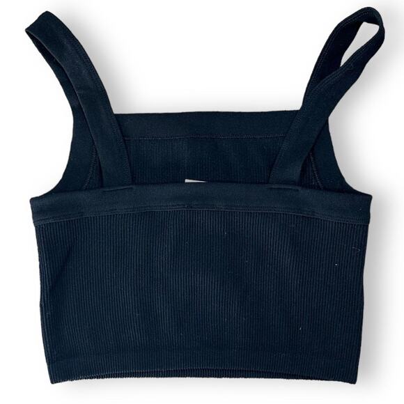 Cotton On Ribbed Seamless Square Neck Crop Top M/L Brown Stretchy Crop Tank - Picture 7 of 9